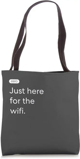 eero Essentials "Just here for the wifi." Tote Bag