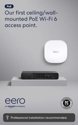 Amazon eero PoE Gateway and 3 eero PoE 6 - Ceiling/wall-mountable dual-band Wi-Fi 6 access point